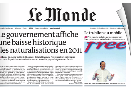 Le Monde du 11 janvier 2012
