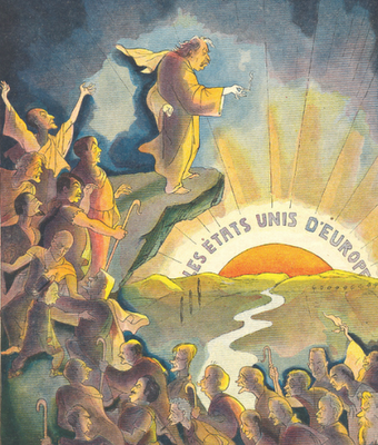 Aristide Briand guidant les Français vers la Terre promise («Le Rire», 1931)