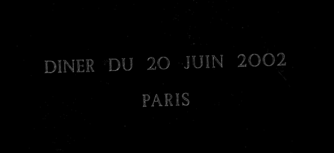 Carton d'invitation de la soirée du 20 juin 2002