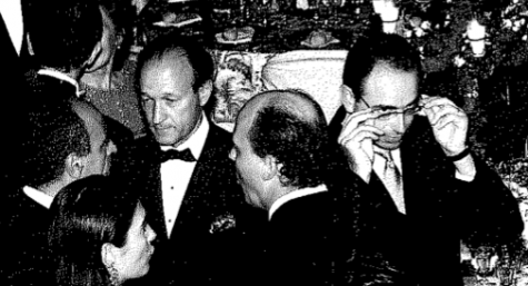 Takieddine (à gauche), Gaubert (au centre) et Copé (à droite)