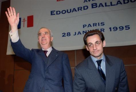 MM. Balladur et Sarkozy en 1995