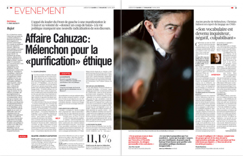 Libération, samedi 6 avril 2013, pages 2-3. Cliquer pour agrandir.