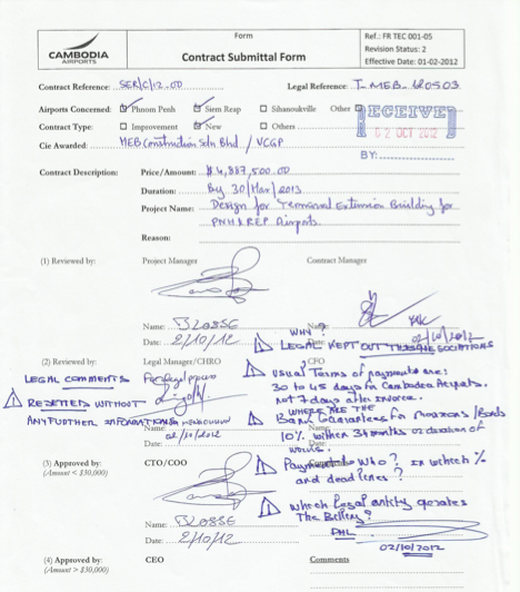 Extrait du MOU du 15.09.2012. Extrait du MOU du 15.09.2012.