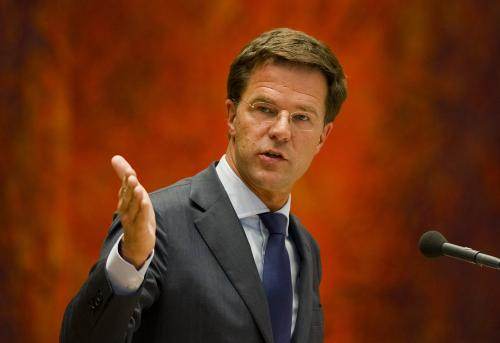 Mark Rutte au Parlement, lors de la crise politique d&#039;avril 2012. ©Reuters.