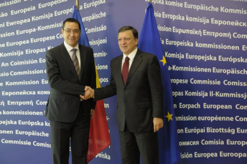 Victor Ponta, reçu le 12 juillet à Bruxelles par José Manuel Barroso.