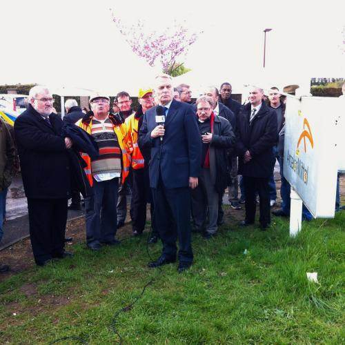 Jean-Marc Ayrault à Florange.