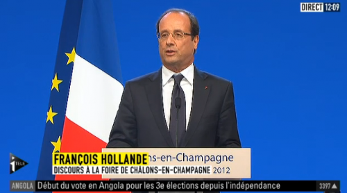 François Hollande, le 31 août à Châlons-sur-Saône.
