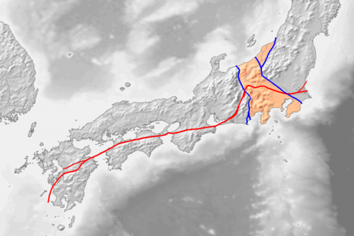 Carte tectonique du Japon