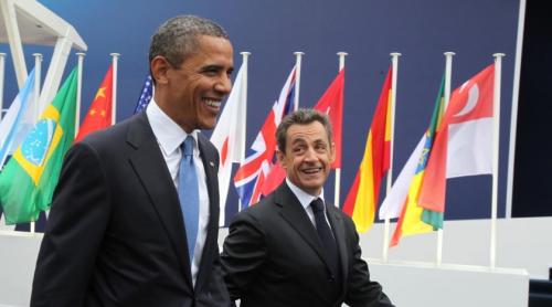 Obama et Sarkozy à Cannes.