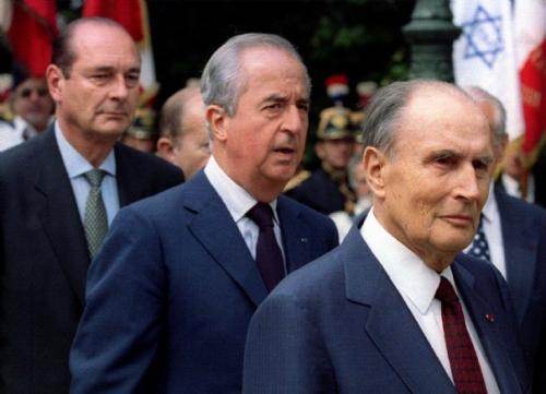 Jacques Chirac, Edouard Balladur et François Mitterrand, le 17 juillet 1994.