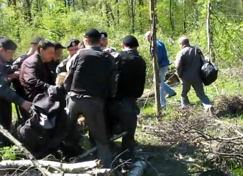La police arrête des manifestants (mai 2011).