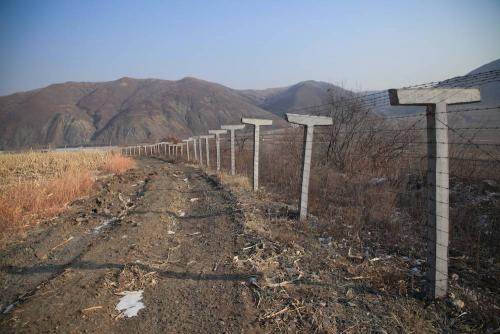 Sur la frontière entre la Chine et la Corée du Nord