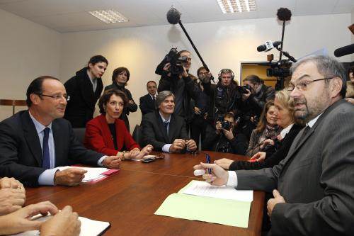François Hollande reçoit François Chérèque le 18 janvier.