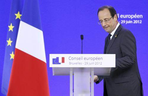 François Hollande à Bruxelles, fin juin.