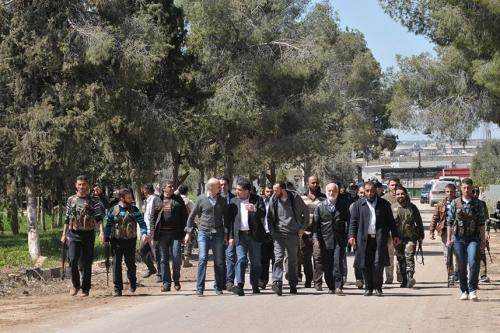 Ghassan Hitto entre en Syrie sous l’escorte du chef de la brigade Liwa al-Tahwid