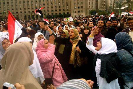 Femmes Place Tahrir le 8 mars 2011