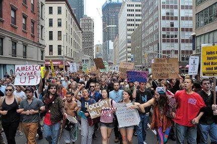 Manifestation d' «Occupy Wall Street », à New York.