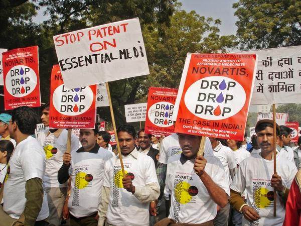 Manifestation contre Novartis, New Delhi, 2007