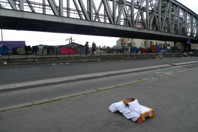 Le campement a grandi jusqu'à accueillir 350 personnes.