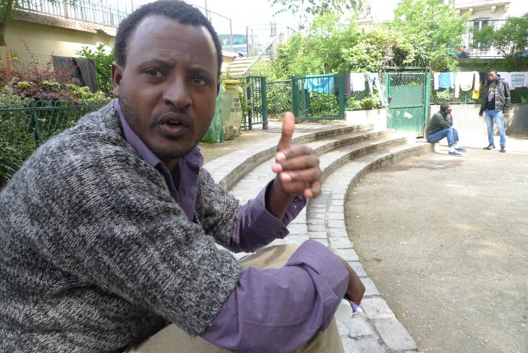 Originaire d'Éthiopie, Tahir est arrivé en France il y a une semaine, sauvé par la marine allemande.