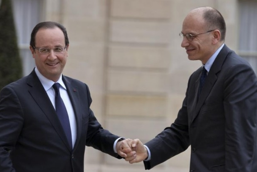 François Hollande et le président du conseil italien Enrico Letta, 1er mai 2013 (Reuters/Piotr Snuss).