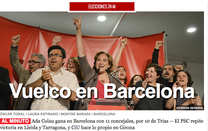 La une du « Periodico de Catalunya » dimanche soir.