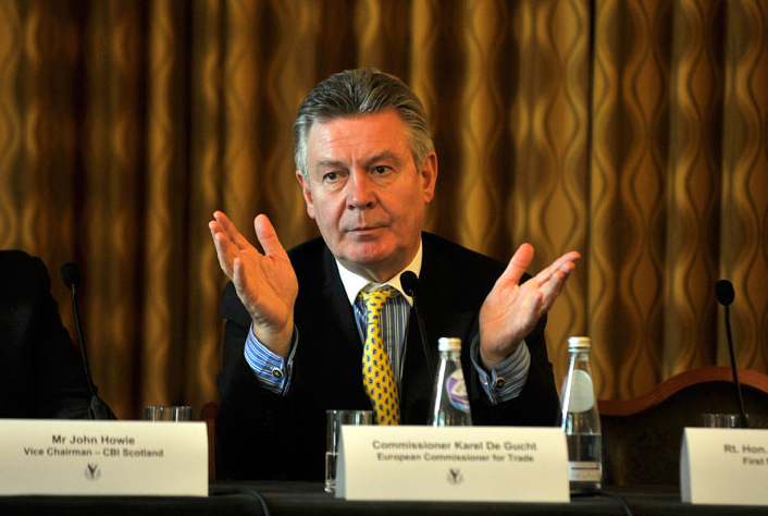 Le commissaire européen au commerce, Karel De Gucht, le 23 septembre en Grande-Bretagne.