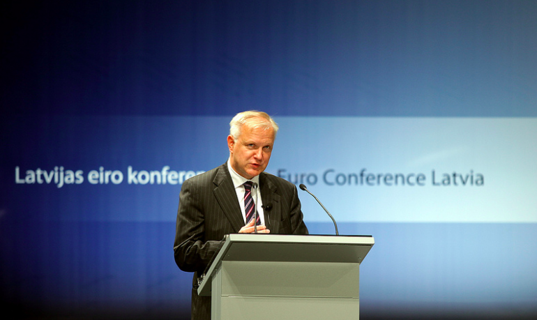 Olli Rehn à Riga, en Lettonie, le 12 septembre 2013. © CE.