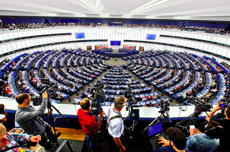 Session plénière du parlement européen à Strasbourg, le 15 juillet 2014. © Flickr / PE.
