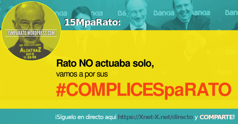 Une affiche du « 15MpaRato », sur les « complices » de Rodrigo Rato.