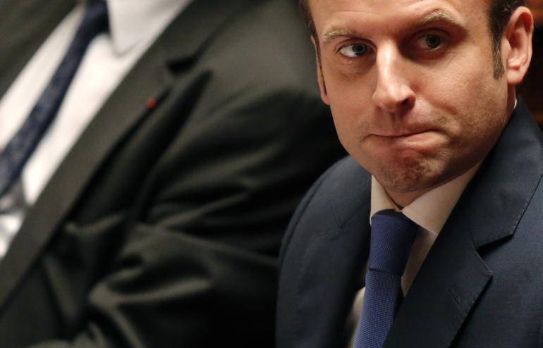 Emmanuel Macron à l&#039;assemblée nationale, le 26 janvier