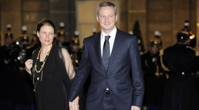 Le député UMP Bruno Le Maire avec son épouse Pauline, artiste-peintre, rémunérée comme assistante jusqu&#039;à l&#039;été 2013.