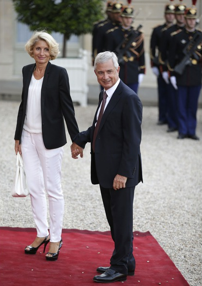 Le président de l&#039;Assemblée Claude Bartolone et son épouse, chargée de mission à son cabinet.