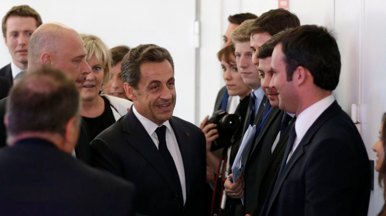 L'ancien président de retour à l'UMP, le 8 juillet 2013 L'ancien président de retour à l'UMP, le 8 juillet 2013