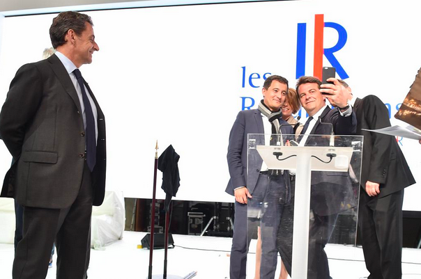 Nicolas Sarkozy et quatre des élus UMP choisis pour animer le congrès refondateur du 30 mai.