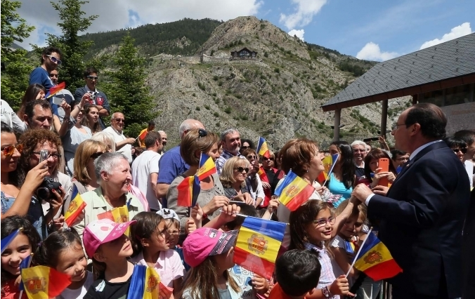 Visite présidentielle en Andorre, le 13 juin.