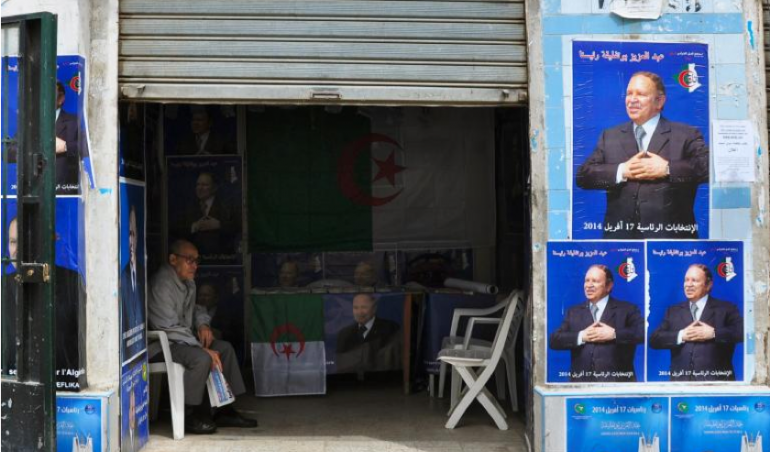 Un local de campagne de Bouteflika à Bab El Oued. Un local de campagne de Bouteflika à Bab El Oued.