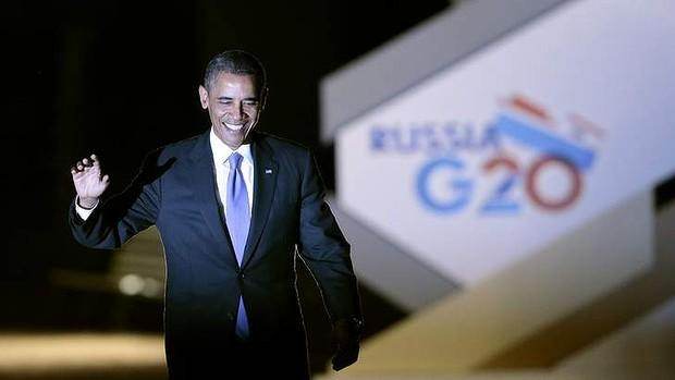 Barack Obama, jeudi, à son arrivée au G20.