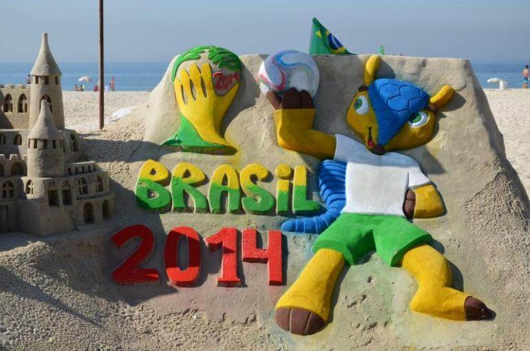 Sur la plage de Copacabana.