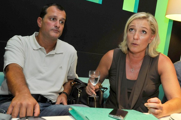 Louis Aliot et Marine Le Pen à l&#039;université d&#039;été du FN, en septembre 2011, à Nice.