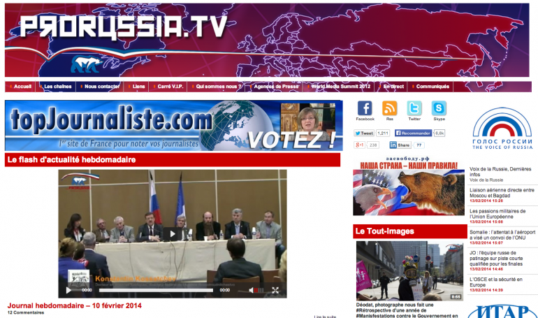 Le site ProRussia TV