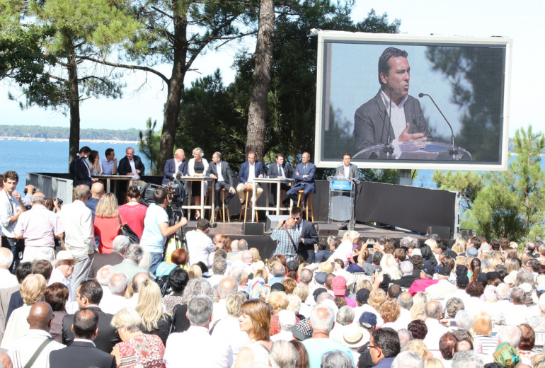 Yves Foulon lors du second rassemblement des « Amis de Nicolas Sarkozy » dans sa ville d&#039;Arcachon, le 2 septembre 2013.