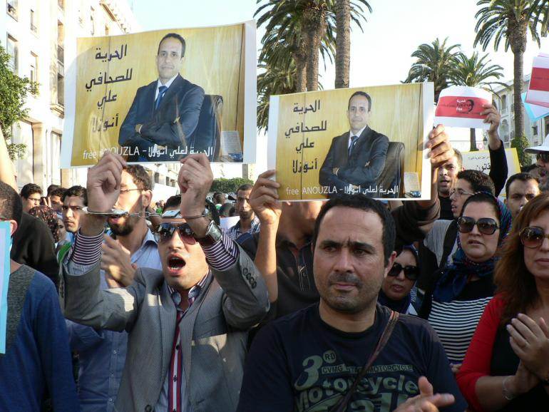 Manifestation à Rabat en faveur de journaliste Anouzla 