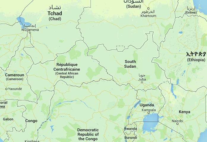 La Centrafrique encadrée de ses six voisins, dont le Sud-Soudan, tout nouveau pays.
