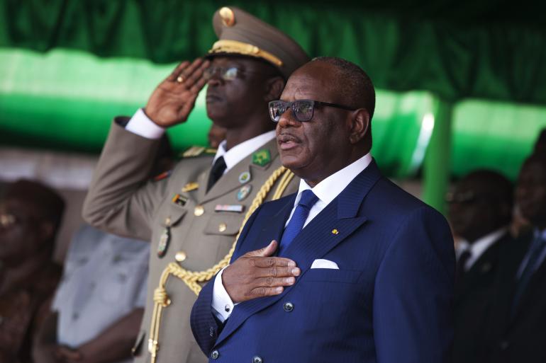 IBK, le 20 janvier 2014, à Bamako.