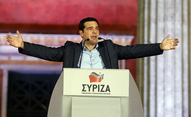 Alexis Tsipras, le leader de Syriza, dimanche 25 janvier. Alexis Tsipras, le leader de Syriza, dimanche 25 janvier.