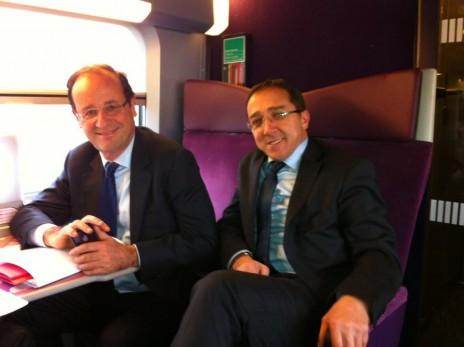 François Hollande et Faouzi Lamdaoui