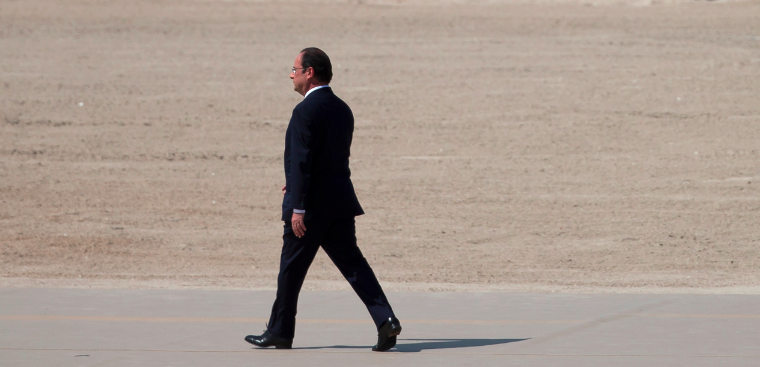 François Hollande sur les plages du débarquement