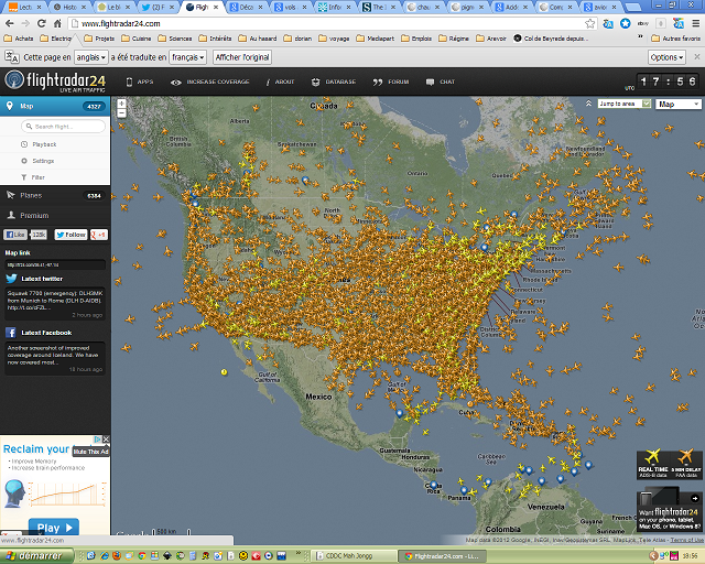Avions au dessus des USA 11/11/2012 18h57