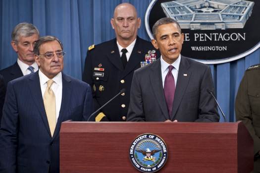 Leon Panetta et Barack Obama au Pentagone jeudi 5 janvier.